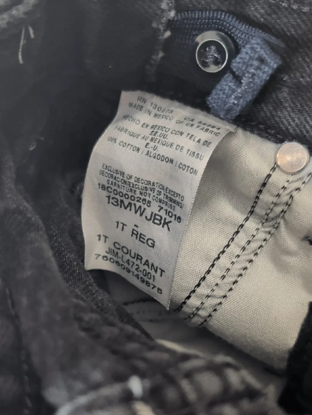 Wrangler black denim